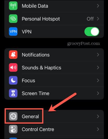 iphone general settings