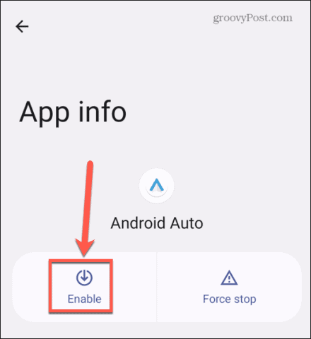android auto enable