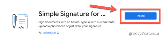 google docs install simple signature add on