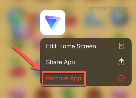 iphone remove app