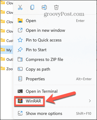 windows 11 context menu winrar