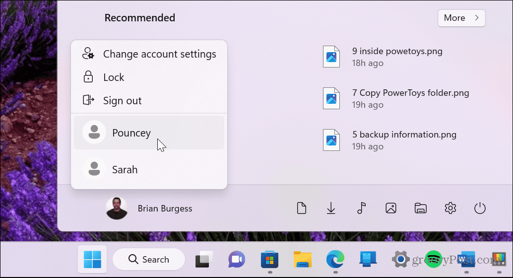 Cambiar cuentas de usuario en Windows