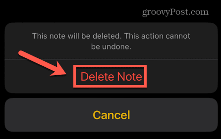 iphone delete note