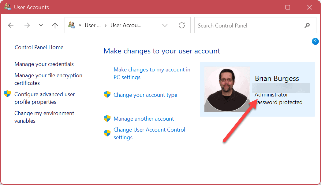Determine User Account Type on Windows 11