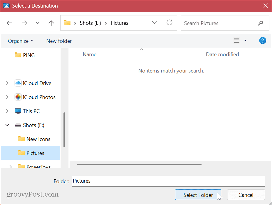 Move Default User Folders on Windows 11