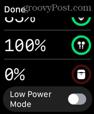 apple watch battery levels