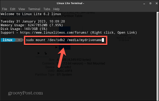 linux mount command