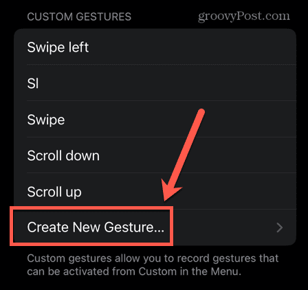 assistive touch create new gesture