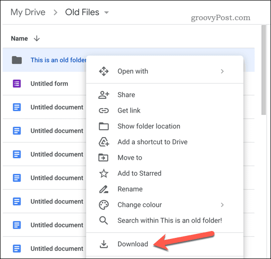 Download a folder in Google Drive