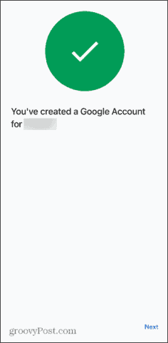 gmail account completed