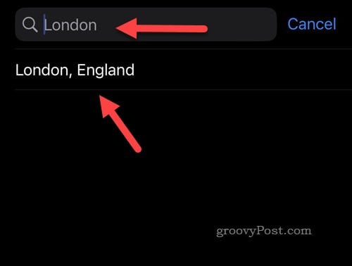 Select a timezone on iPhone manually