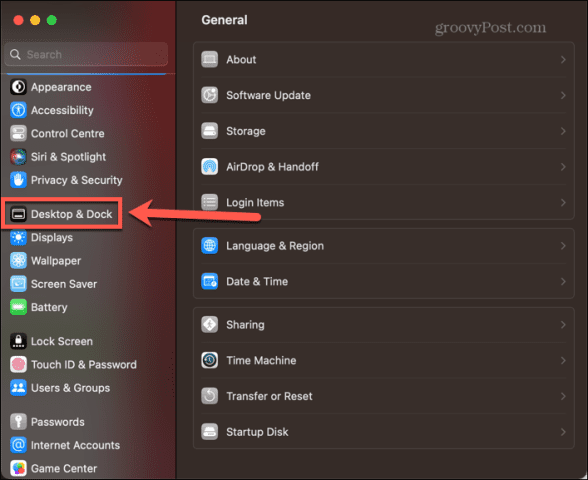 mac desktop and dock settings