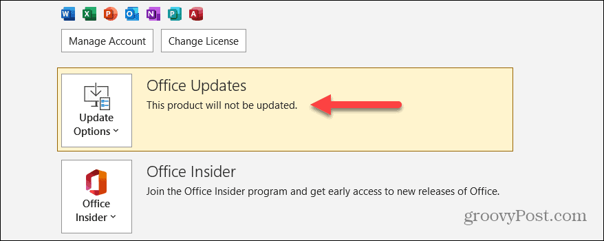 Disable Microsoft Office Updates 