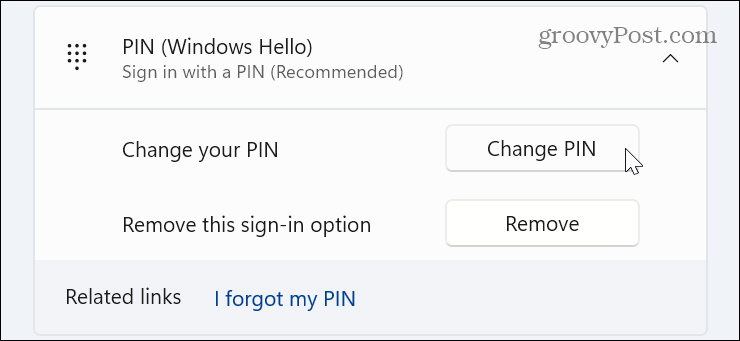 PIN to Sign into Windows 11