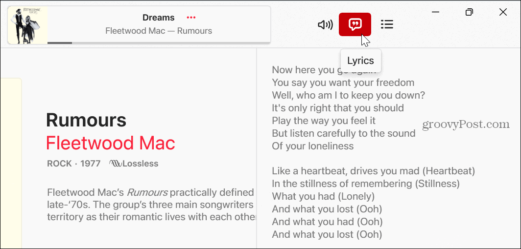 View Lyrics on Apple Music