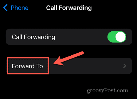 iphone forward to