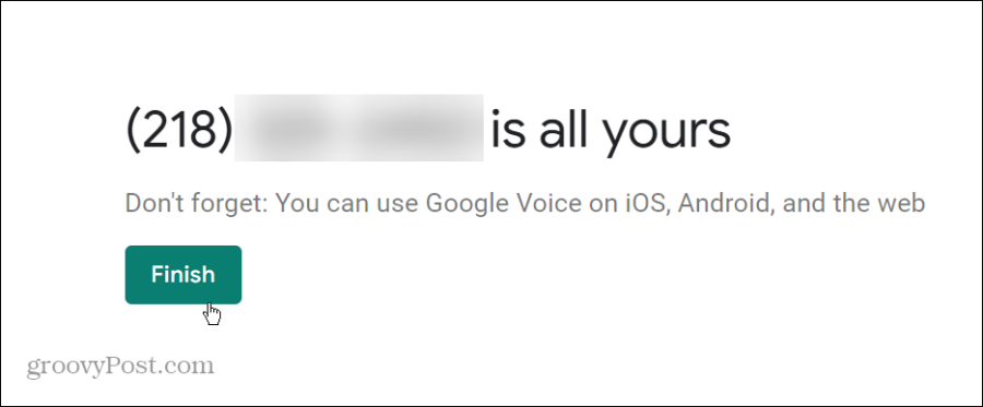 Your Google Voice Number