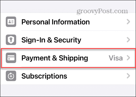 payment and shipping settings