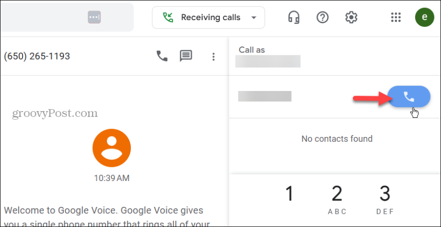 make calls Google Voice
