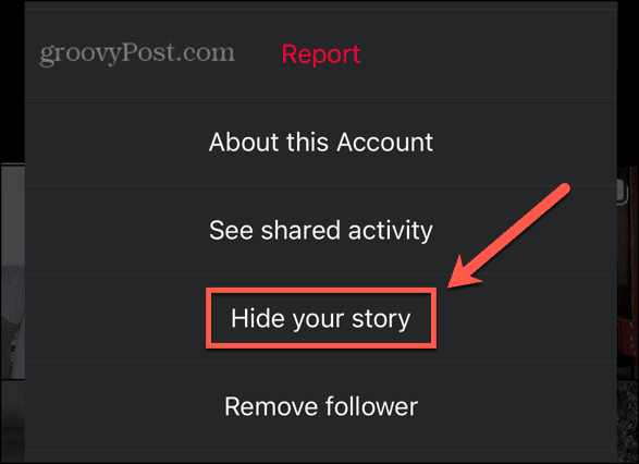 instagram hide your story