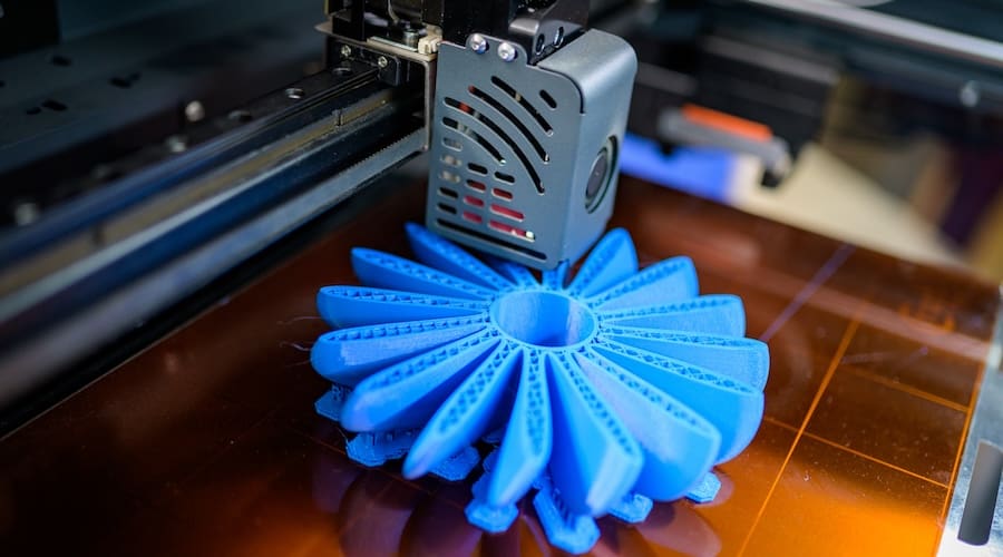 3D printing a fan blade or turbine prototype