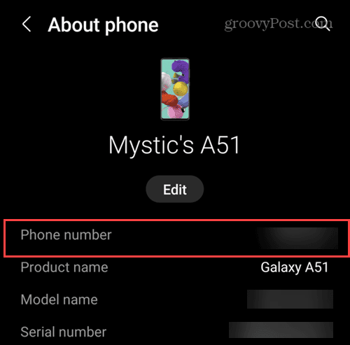 Find Your Phone Number on Android
