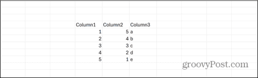 excel no formatting or column filters