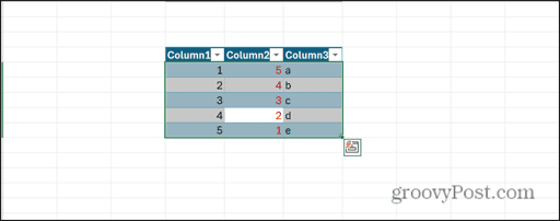excel select data