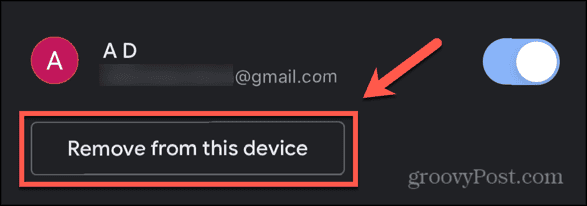 gmail remove account