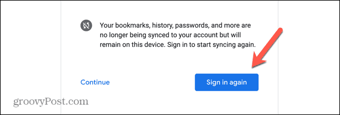 gmail sign in again